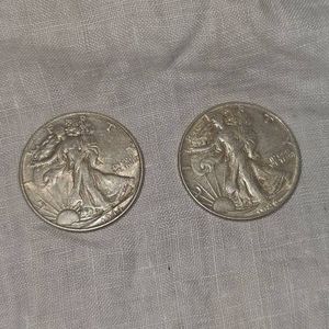 1944,1946 Walking Liberty Halves 50C