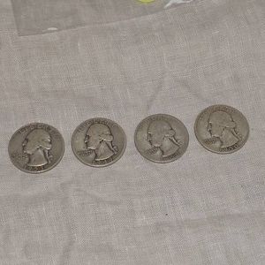 1949,50,50,53 Washington Quarters 25c