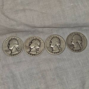 1937,1946,1947,1948 Washington 25c