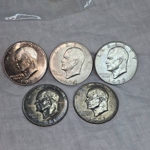 5-Eisenhower Dollars $1