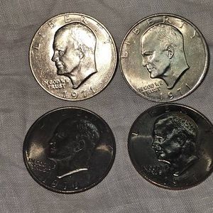 4-Eisenhower Dollars $1