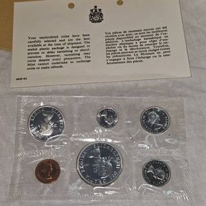 1964 Royal Canadian Mint Proof Set, UNC, Silver