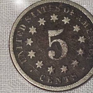 1876 Sheild Nickel 5c