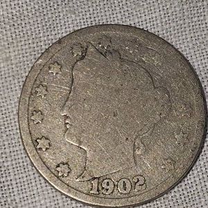 1902 Liberty Head V Nickel 5c