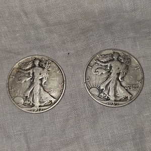 1937.1939 Walking Liberty Halves, 50c