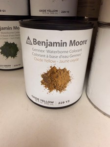 5 New Benjamin Moore Gennex Waterborne Colorant Oxide Yellow 1 Quart 229-Y3