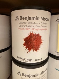 New Benjamin Moore Gennex Waterborne Colorant Organic Red 1 Quart 229-R2