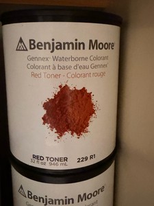 2 New Benjamin Moore Gennex Waterborne Colorant Red Toner 1 Quart 229-R1