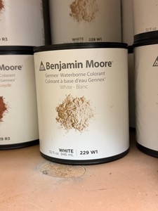 5 New Benjamin Moore Gennex Waterborne Colorant White 1 Quart 229-W1