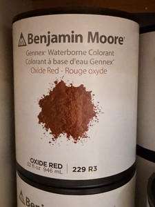 4 New Benjamin Moore Gennex Waterborne Colorant Oxide Red 1 Quart 229-R3