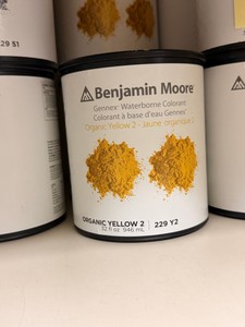 5 New Benjamin Moore Gennex Waterborne Colorant Organic Yellow 2 1 Quart 229-Y2