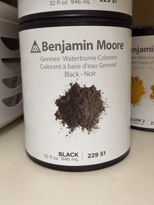 2 New Benjamin Moore Gennex Waterborne Colorant Black 1 Quart 229-S1