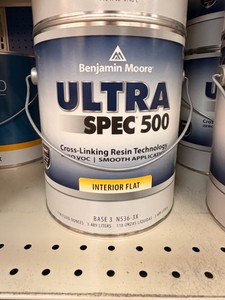 6 New Benjamin Moore Ultra Spec 500 Base 3 Interior Flat Paint  1 Gallon (N536-3X)  Requires Tinting