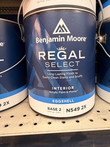 17 New Benjamin Moore Regal Select Base 2 Interior Eggshell Paint (N549-2X) 1 Gallon  Requires Tinting  MSRP $1,020-$1,190