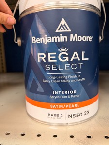 5 New Benjamin Moore Regal Select Base 2 Interior SatinPearl Paint (N550-2X) 1 Gallon  Requires Tinting