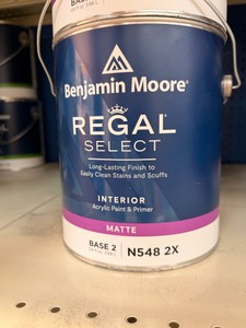 6 New Benjamin Moore Regal Select Base 2 Interior Matte Paint (N548-2X) 1 Gallon  Requires Tinting