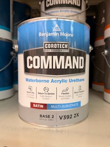 5 New Benjamin Moore Corotech Command Base 2 Satin Waterborne Acrylic Urethane Paint (V392-2X) 1 Gallon  Requires Tinting