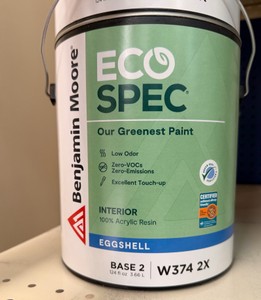 3 New Benjamin Moore Eco Spec Base 2 Eggshell Interior Paint (W374-2X) 1 Gallon  Requires Tinting