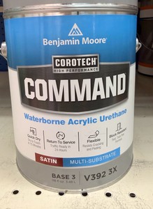 4 New Benjamin Moore Corotech Command Base 3 Satin Multi-Substrate Waterborne Acrylic Urethane Paint (V392-3X)  Requires Tinting