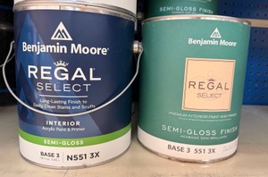 7 New Benjamin Moore Regal Select Semi-Gloss Base 3 Interior Paint & Primer 1 Gallon  Requires Tinting