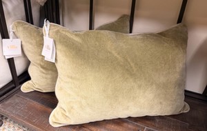 Villa by Classic Home SLD Heirloom Velvet Moss Throw Pillows 14x20 - Set of 2