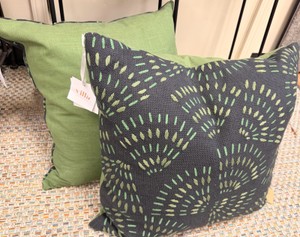 New Villa by Classic Home Kora BlackGreen 22x22 Decorative Pillows - Set of 2