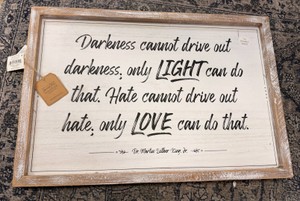 New Adams & Co. Reversible Martin Luther King Jr. Inspirational Framed Sign  Double-Sided