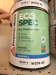 New (4) Benjamin Moore Eco Spec Interior Eggshell Base 4 W374 4X Gallons