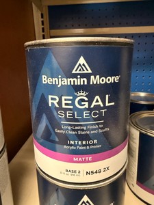 Benjamin Moore Regal Select Interior Matte Paint & Primer Base 2 N548 2X  5 Quarts