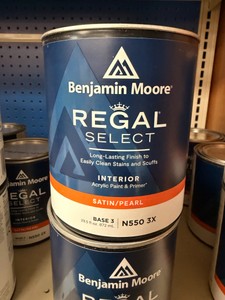 Benjamin Moore Regal Select Interior SatinPearl Paint & Primer Base 3 N550 3X  6 Quarts