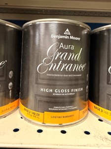 2 New Benjamin Moore Aura Grand Entrance High Gloss Door & Trim Enamel Base 2 (148 2X)  approx. 2 quart  Requires Tinting