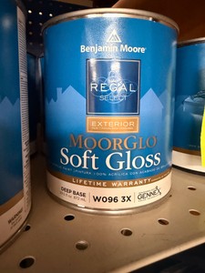 New Benjamin Moore Regal Select Moorglo Soft Gloss Exterior Paint  Deep Base (W096 3X)  2 quarts  Requires Tinting