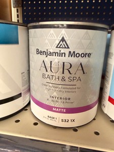 Benjamin Moore Aura Bath & Spa Interior Paint  Matte  Base 1 (532 1X)  1 quart