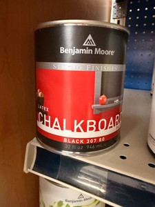 Benjamin Moore Studio Finishes Latex Chalkboard Paint  Black (307 80)  1 quart
