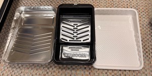 New Paint Trays Assortment  Plastic, Metal & Wooster Mini Trays (Approx. 14 Total)