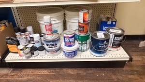 Benjamin Moore Paint & Coatings Assortment with Primer, Color Samples, Sprays & Accessories