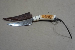 Viking Knife Co Carbon Steel Damascus Blade Knife