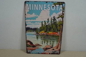 Vintage Style Metal Sign - Minnesota