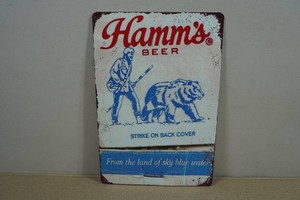 Vintage Style Metal Sign - Hamms Beer
