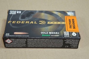 20 Federal Premium .308 Win 168 Gr Gold Medal Sierra Matchking Ammo