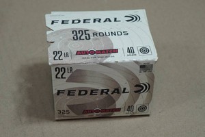 325 Federal Automatch .22 LR 40 Gr Solid Ammo