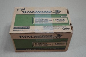 174 Winchester 5.56mm M855 Green Tip 62 Gr FMJ Ammo