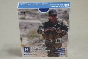 10 ZSR Hunt American Sniper 12 Ga 00 Buck 2-34 Shotshells