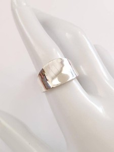 IBB TH 925 Sterling Silver Wide Band Ring Polished Size 9.5