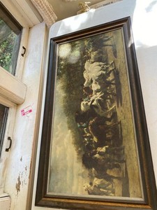 Framed Rosa Bonheur The Horse Fair Print in Wood Frame 22x40