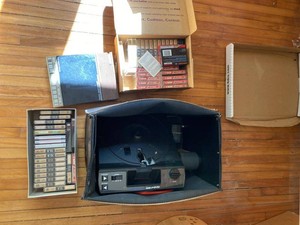 Kodak Carousel 4600 Projector Media Lot w Cassettes Panasonic Easaphone