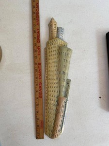 Minneapolis Artist Aldo Moroni Studio Ceramic Cityscape Wall Plaque Skyline Sculpture