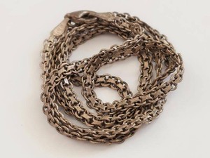 Vintage Italian 925 Sterling Silver Chain Necklace Patterned Link Heavy Tarnish