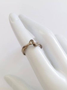 Sterling Silver Infinity Twist Knot Ring Approx Size 6 Vintage Patina