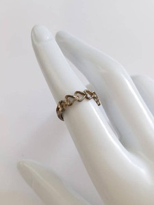 Vintage Toned Open Heart Motif Metal Ring - US Size 6